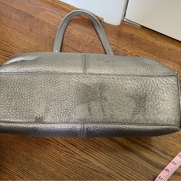 Cole Haan Metallic Silver Double Strap Handbag - Picture 8 of 16